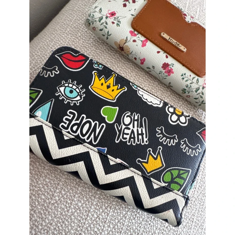 Lot of 3 Mudd A New Day zip Around Wristlet Wallets‎ Womens Boho